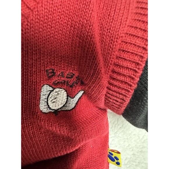 Build-A-Bear Black Teddy Bear in Red golf sweater - Picture 6 of 11